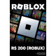 Robux Roblox R$ 200